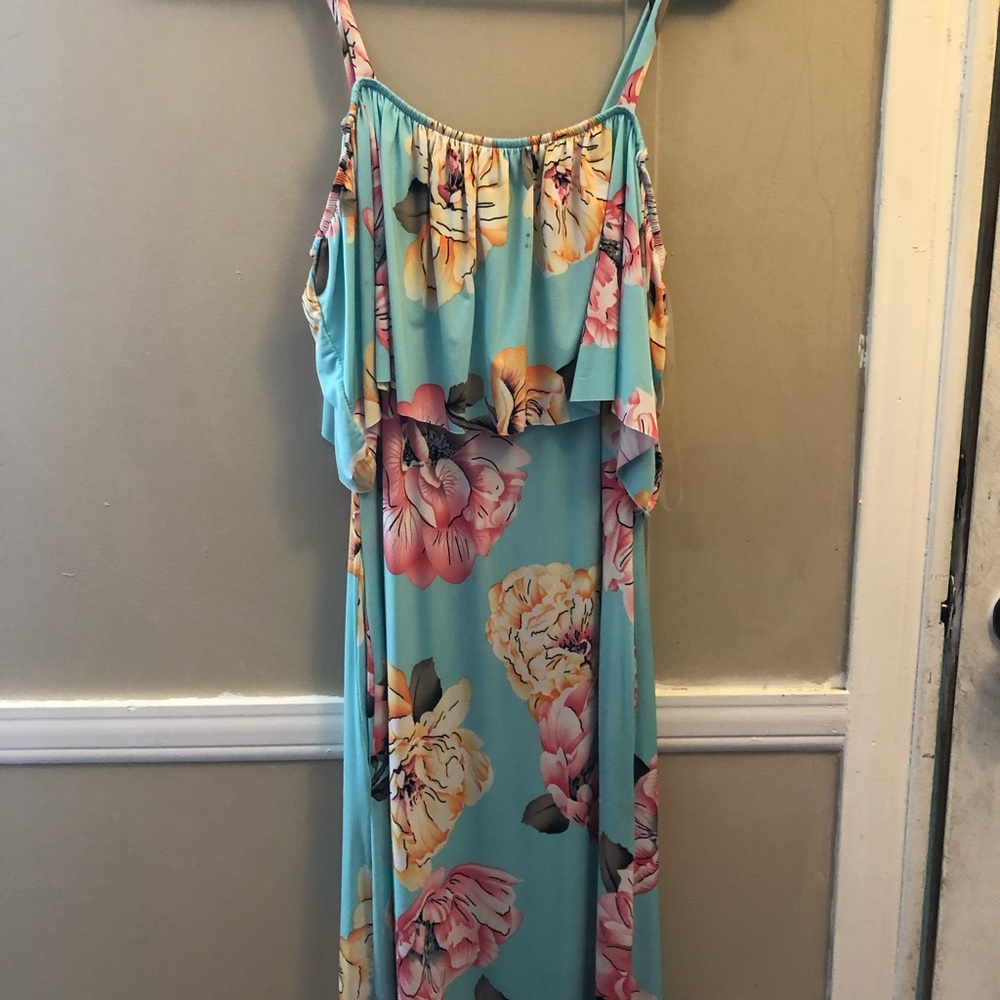 Pink lily maxi dress